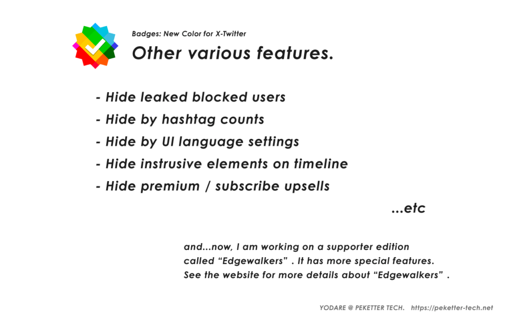 Badges: New Color for X-Twitter - Other various features.